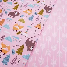 Мультфильм хлопок саржа ткань Дети Хлопок Лоскутная Ткань DIY Вышивание квилтинга жира четверти материал для ребенка и ребенка