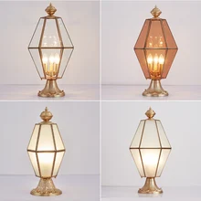 Ан ландшафтфт лампа медная садовая лампа вилла уличная светодиодная водонепроницаемая европейская вилла садовая лампа