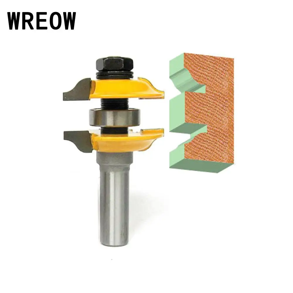 2pcs 1/2Inch 12.7mm Glass Door Trimming Router Bit Wood Engraving