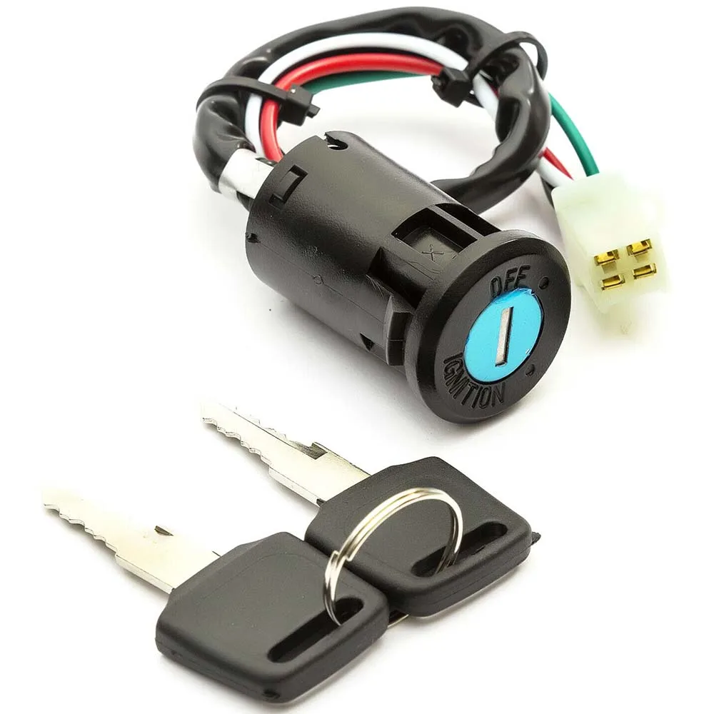 1PC Black Ignition Key Switch Electric Door Lock 4 Pin ON OFF For 110cc 125cc 140cc Pit Off-road Quad Pocket Bikes