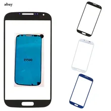 Для samsung Galaxy S4 i9500 i9505 i337 Сенсорная панель внешняя крышка Замена для samsung S4 передняя стеклянная линза с клеем