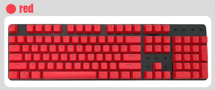 Русский/Английский Languag PBT клавишная крышка s Различные цвета для Cherry MX Механическая клавишная крышка переключатели 108 клавишная крышка s - Цвет: PBT red
