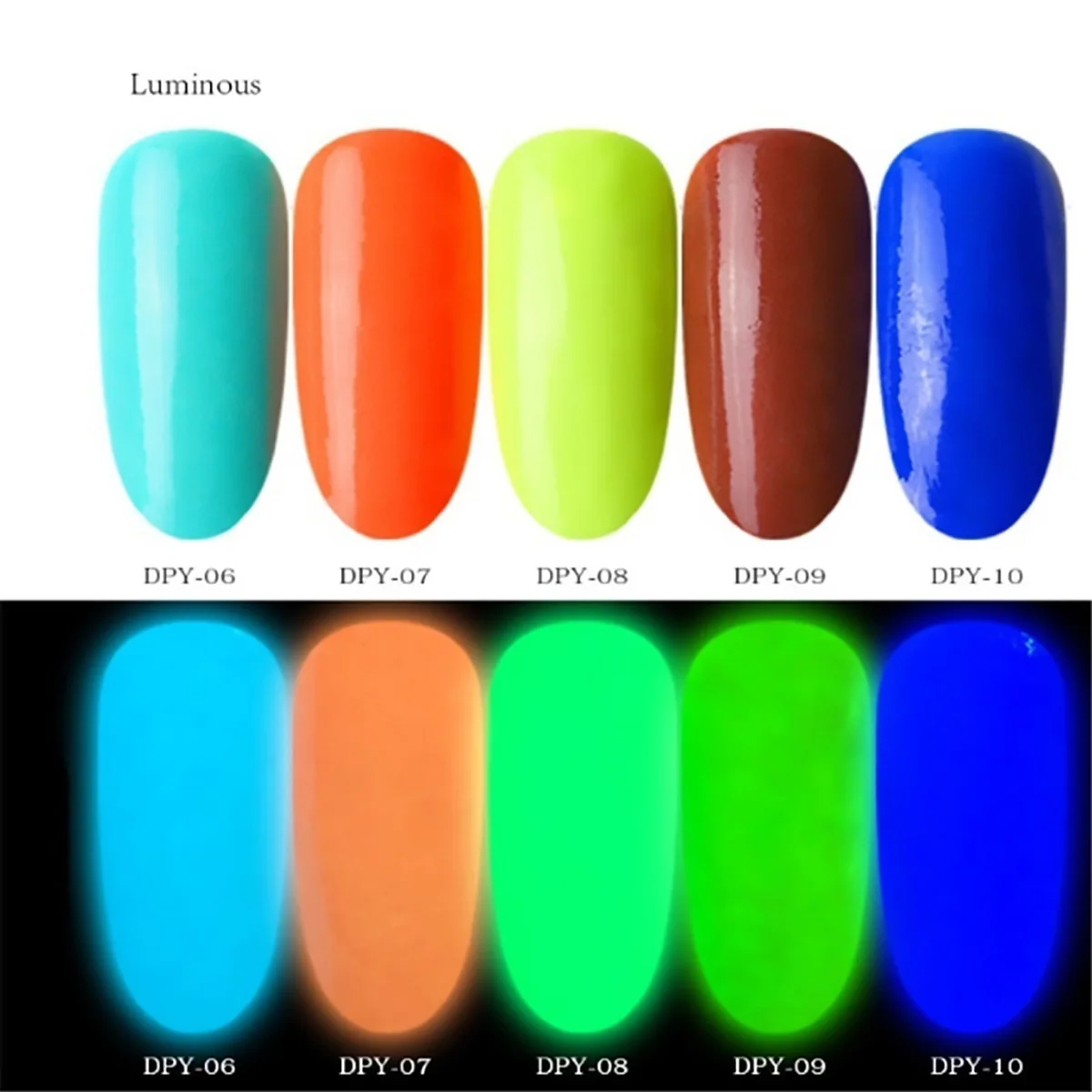 10 мл ультрафлуоресцентный порошок для ногтей 10 цветов Неон фосфор погружающийся порошок для ногтей 3D Блестящий; с подсветкой цветные украшения