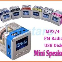 REDAMIGO TT028 цифровой fm-радио мини-динамик Портативная музыкальная Колонка радио SD/TF USB Mp3 радио дисплей fm-радио с часами T028R