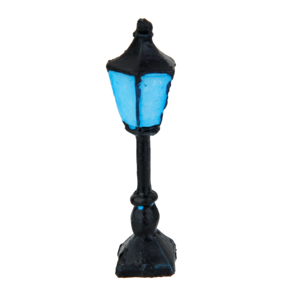 1xSquare Street Lamp Bonsai Dollhouse Miniature Flower Terrerium Decor Craft
