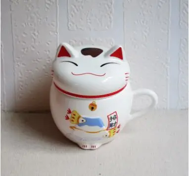 Lucky cats животные керамические кофейные чашки чая, прекрасный Maneki Neko чашки, креативный подарок чашка для воды - Цвет: See picture