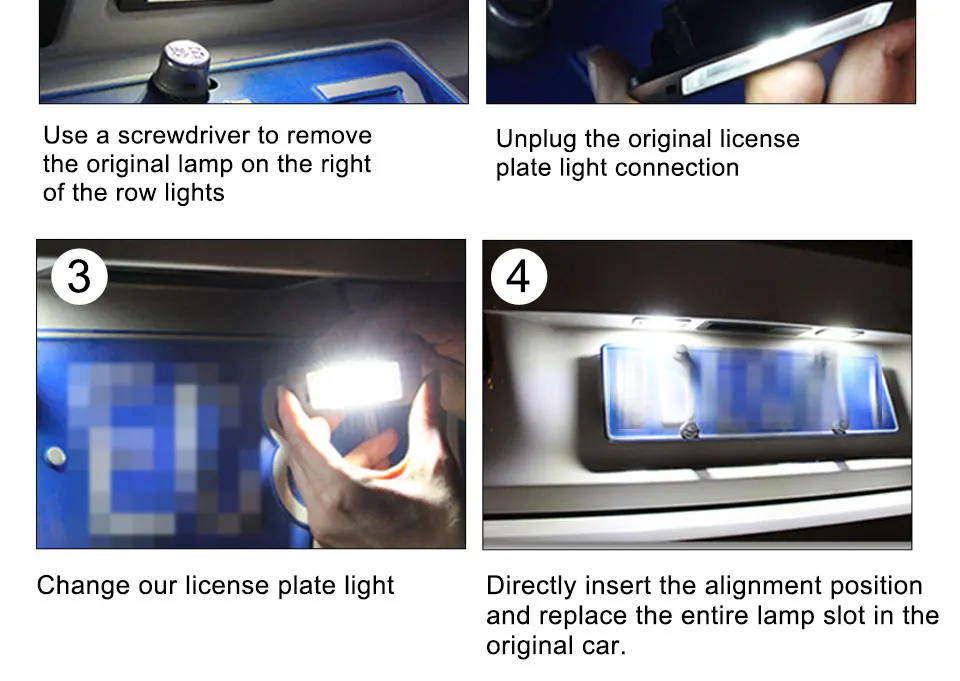 Error Free 18 LEDs 2835 SMD Car Led License Plate Lights Lamp 6500K 12V for VW Passat B5 Caddy T5 JettaSyncro MK5 Auto Stylings (10)