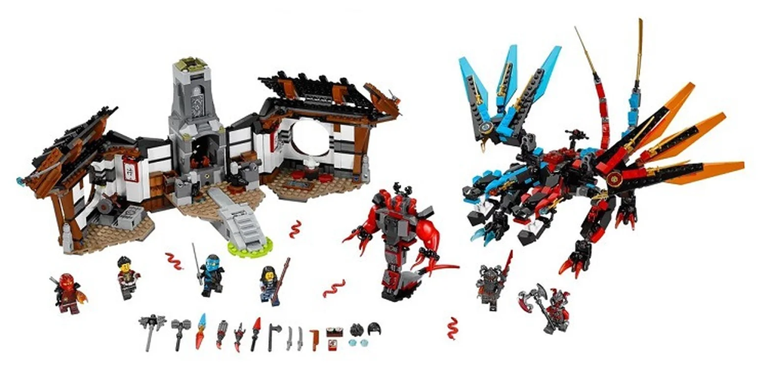 

1173pcs Ninja New 10584 Dragon's Forge DIY Model Building Kit Blocks Gifts Toys Compatible With 70627 toys for children