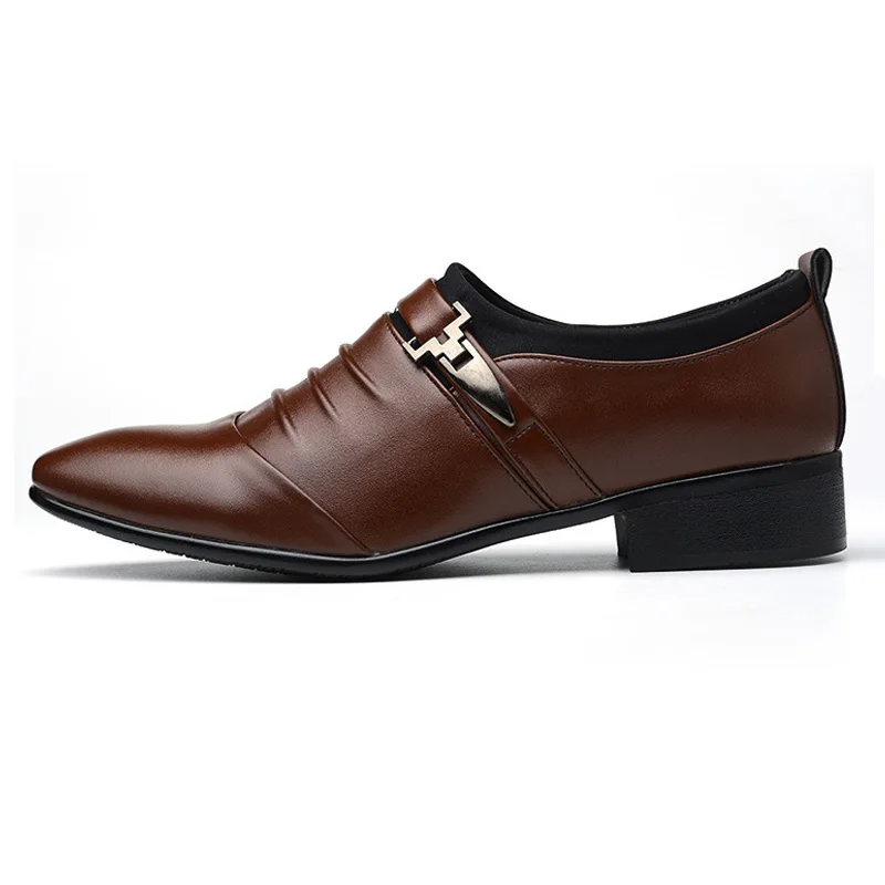 

Fashion Men PU Leather Shoes Formal Comfortable breathable Flat Pointed Toe Casual Shoes 88 88 Popular