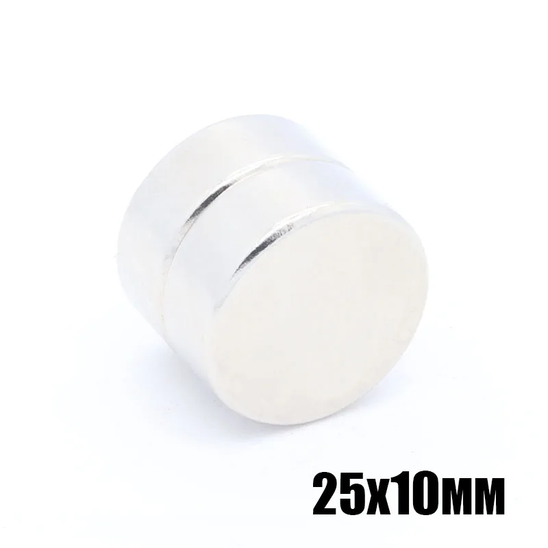 3pcs  25x10 mm N35 Neodymium magnet gallium metal super strong magnets 25*10 mm round magnet powerful permanent magnetic