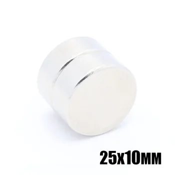 

3pcs 25x10 mm N35 Neodymium magnet gallium metal super strong magnets 25*10 mm round magnet powerful permanent magnetic