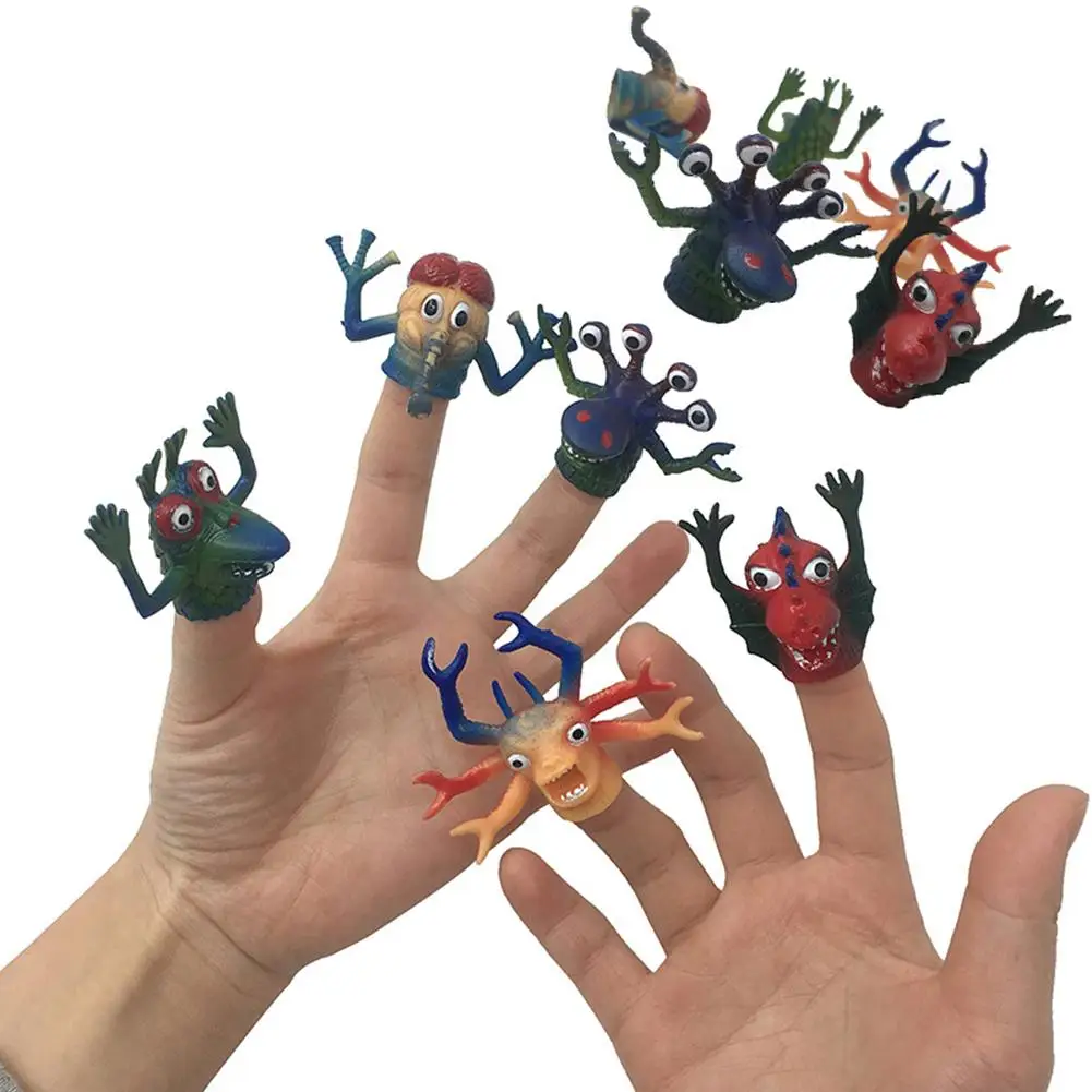 

5Pcs/Set Mini Monster Finger Puppet Doll Toy Prank Trick Props Party Bag Fillers baby kids toy Child Baby Favor Dolls fantoche