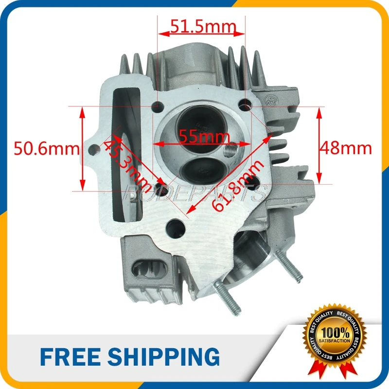 Запчасти для мотоцикла 140cc с воздушным охлаждением головка цилиндра с 5 колпачками для Yinxiang горизонтальный 140cc двигатель