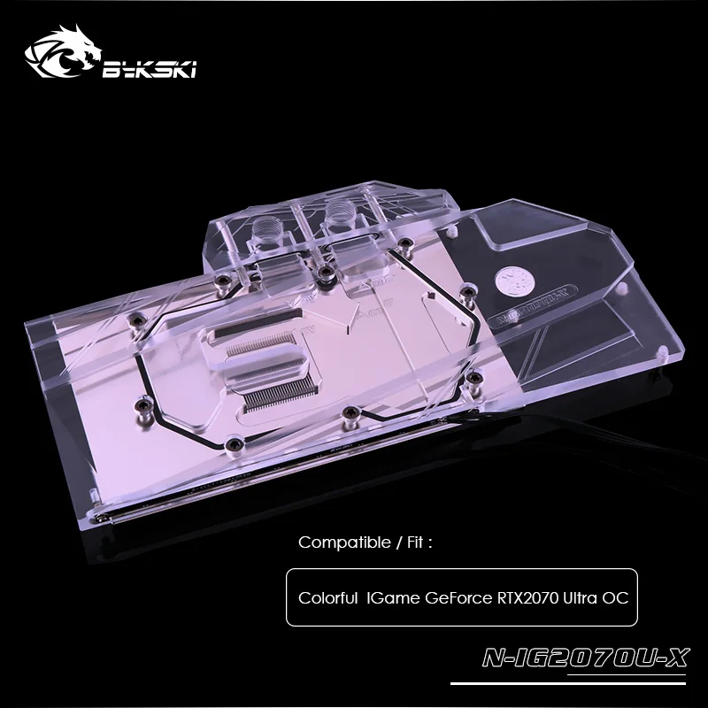 

Bykski water Cooling block fit Colorful iGame GeForce RTX2070 Ultra OC GPU Block, 3pin/4pin motherboard control ,N-IG2070U-X