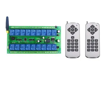 

DC12V 12V 24V Wide voltage 18 CH 18CH RF Wireless Remote Control Switch System, Transmitter Receiver 315mhz 433MHZ with antenna
