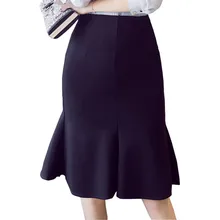 S-5XL Большие размеры осень-зима юбка Для женщин классический сплошной Цвет большой подол Винтаж оборками подол женские офисные юбки