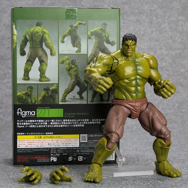 

The Avengers Hulk Figma 271# 1/7 scale painted PVC Action Figure Collectible Model Toy 18cm Retail Box