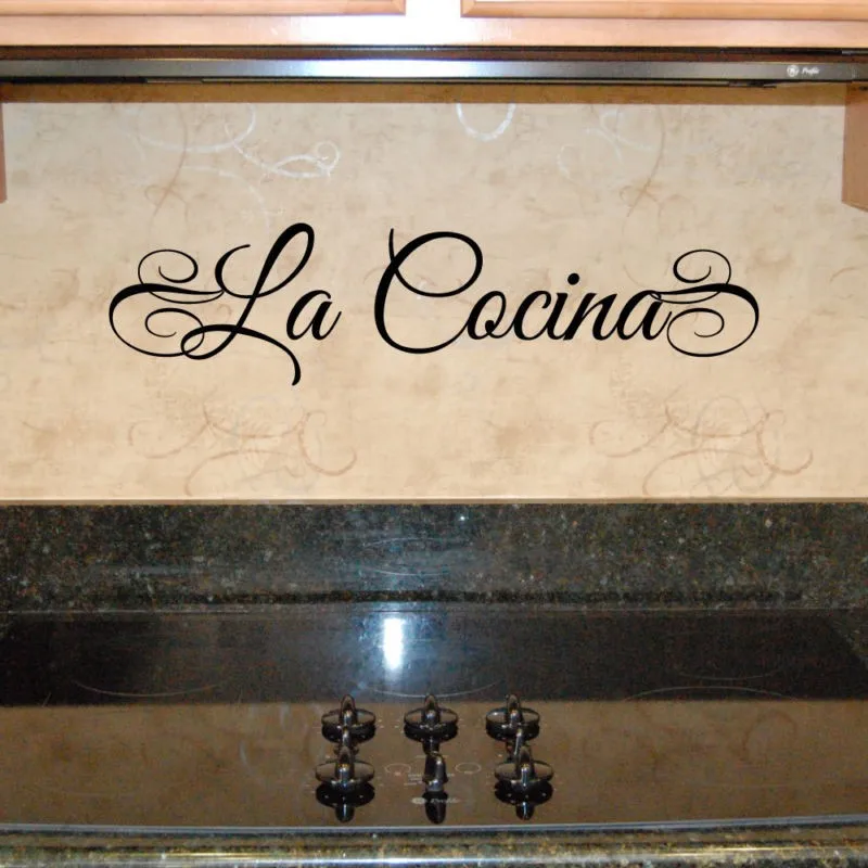Водостойкая виниловая настенная наклейка LA COCINA (испанский)/LA кухонная