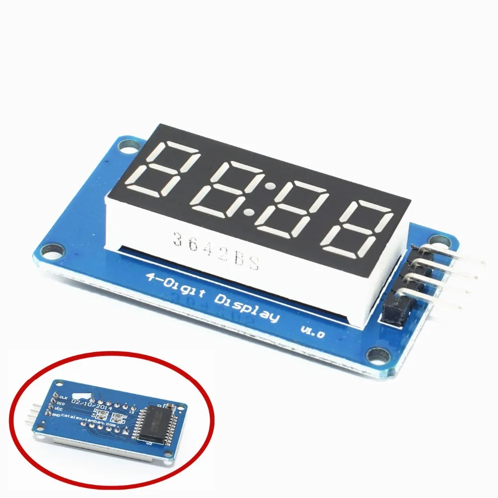 

10pcs/lot 4 Bits Digital Tube LED Display Module With Clock Display TM1637 for Raspberry PI
