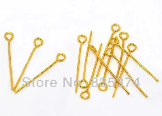 

Free Shipping 2000pcs gold Plated Eye Pins 20x0.7mm Jewelry Findings