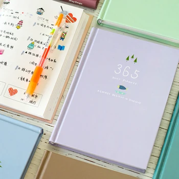 

365 Days Personal Diary Book Planner Hardcover Notebook Journal Office Weekly Schedule Agenda Calendar Cute Korean Stationery