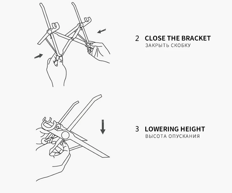 Регулируемая подставка для ноутбука портативная складная подставка для ноутбука держатель стойка Простая подставка для ноутбука для MacBook блокнот офисные принадлежности 1 шт