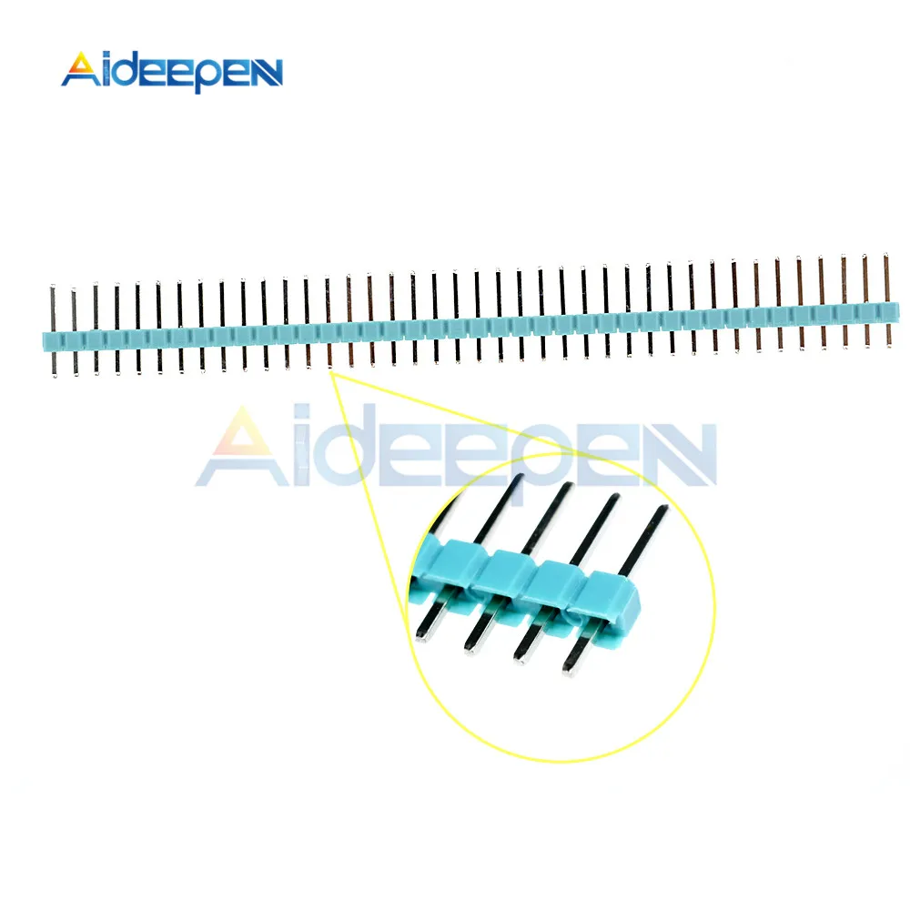 

10PCS 1X40 PIN Single Row Straight Female Pin Header 2.54mm Pitch Strip Connector 40p 40PIN 40 PIN For Arduino Green