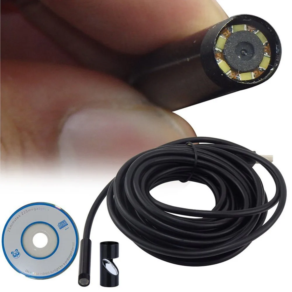 

7mm Micro USB Endoscope Camera Hard Cable Waterproof 6-Led Borescope Endoscope Inspection Tube Visual Camera for android phone