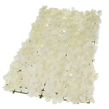 

6 Pieces Artificial Flower Wall Panel Wedding Venue Background Floral Decor Cream