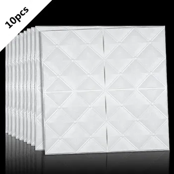 

Irregular pattern imitation leather soft bag 3d wall sticker living room bedroom kids room anti-collision bedroom wall sticker