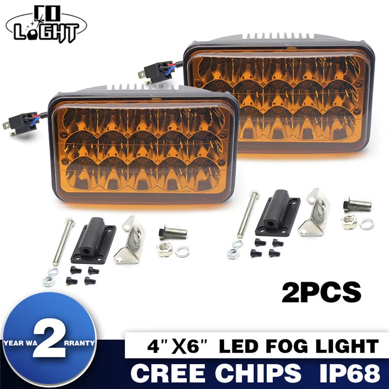 

45W Led Fog Lamp for Lada Niva Jeep Toyota Opel Truck Work Light H4 Headlight High Low 3000K 9-32V Waterproof Car Front Light