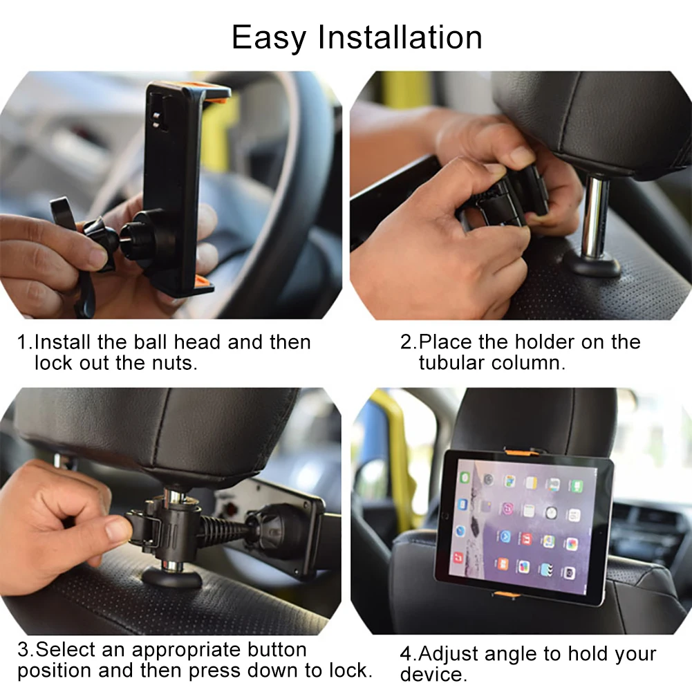 4-12 дюймов заднее сиденье автомобильный держатель выдвижной и Поворотный Автомобильный держатель для телефона Подставка для планшета крепление поддержка Автомобильный подголовник
