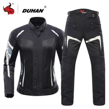 

DUHAN Women Motorcycle Jacket Breathable Moto Jacket Protective Gear Motorcycle Suit Motorbike Clothing Set Blouson Moto Black