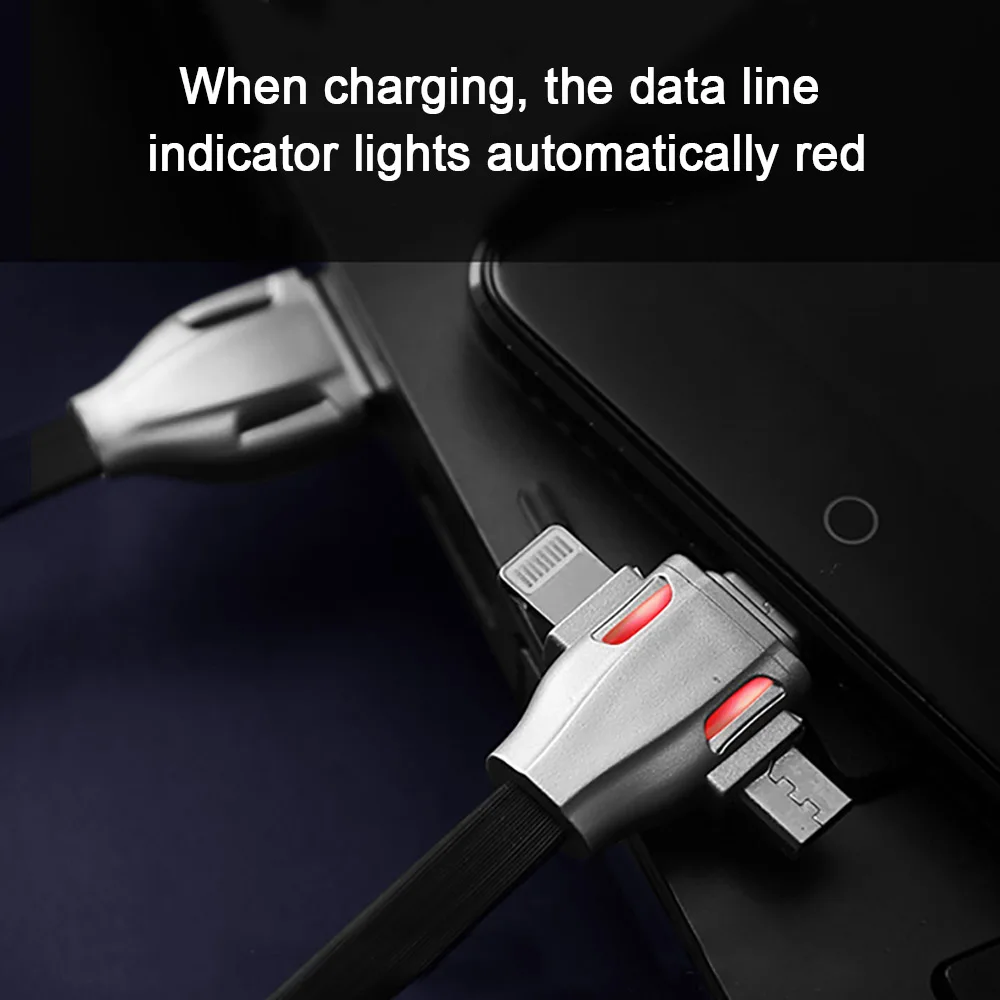 Зарядный кабель Micro usb type C осветительный провод для IPhone 8 7 Plus X XS samsung Android IOS Phone 3 в 1