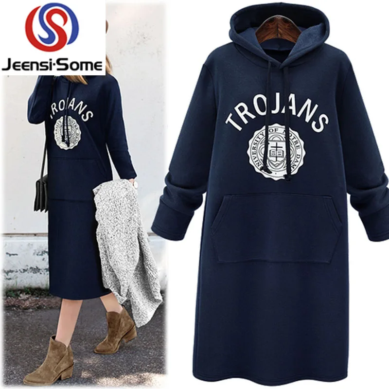 Dress Velvet Winter Hoodies As Fashion Shown Navy Autumn Pullover Women Long Thick Blue Sweatshirt Slim Plus Hoodie HYZqwI6