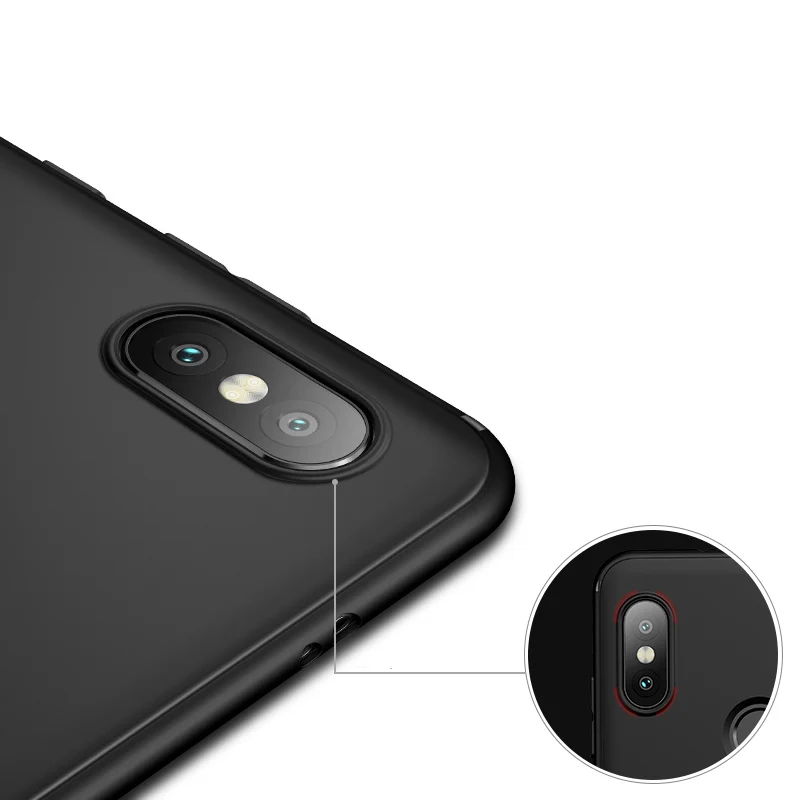 Чехол для xiaomi mi a2 lite силиконовый прозрачный чехол из ТПУ mofi Оригинальная Черная