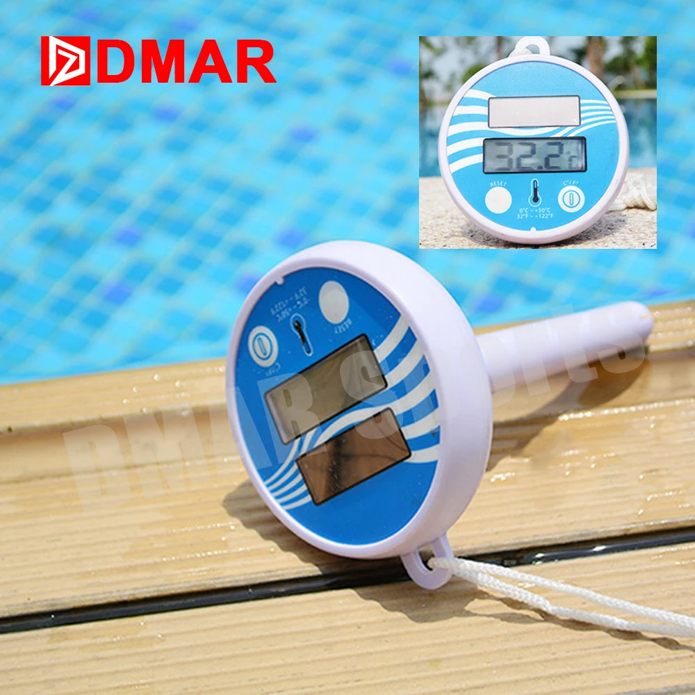 

DMAR Swimming Pool Floating Thermometer Bathing Solar Energy Charge Liquid Crystal Display Screen Pool Tools Accessories