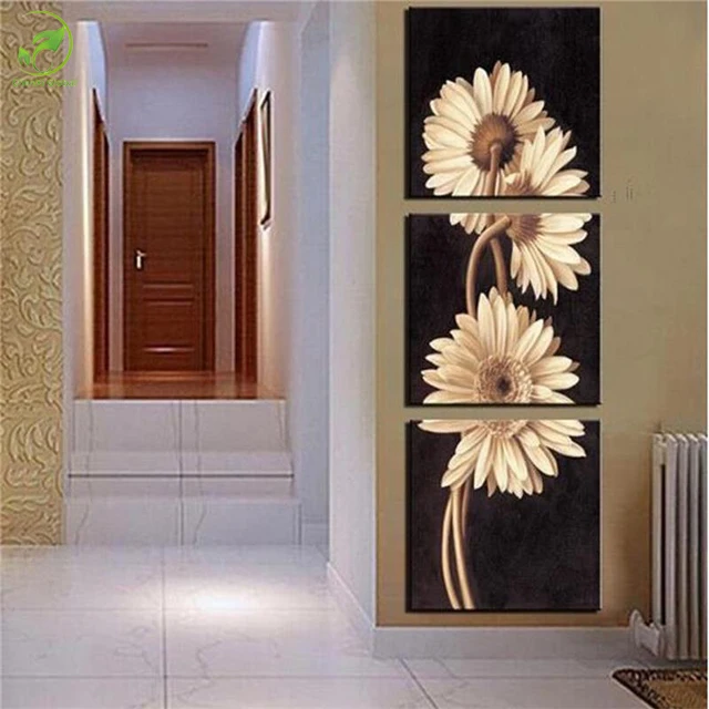 Modern Wall Art Decor aliexpress : buy 3 panels modern wall art paint flower home Modern Wall Art Decor aliexpress : buy 3 panels modern wall art paint flower home
