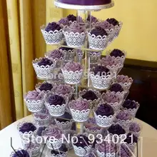 Пластиковая прозрачная 6 трехъярусная акриловая подставка для кексов распродажа вечерние украшения