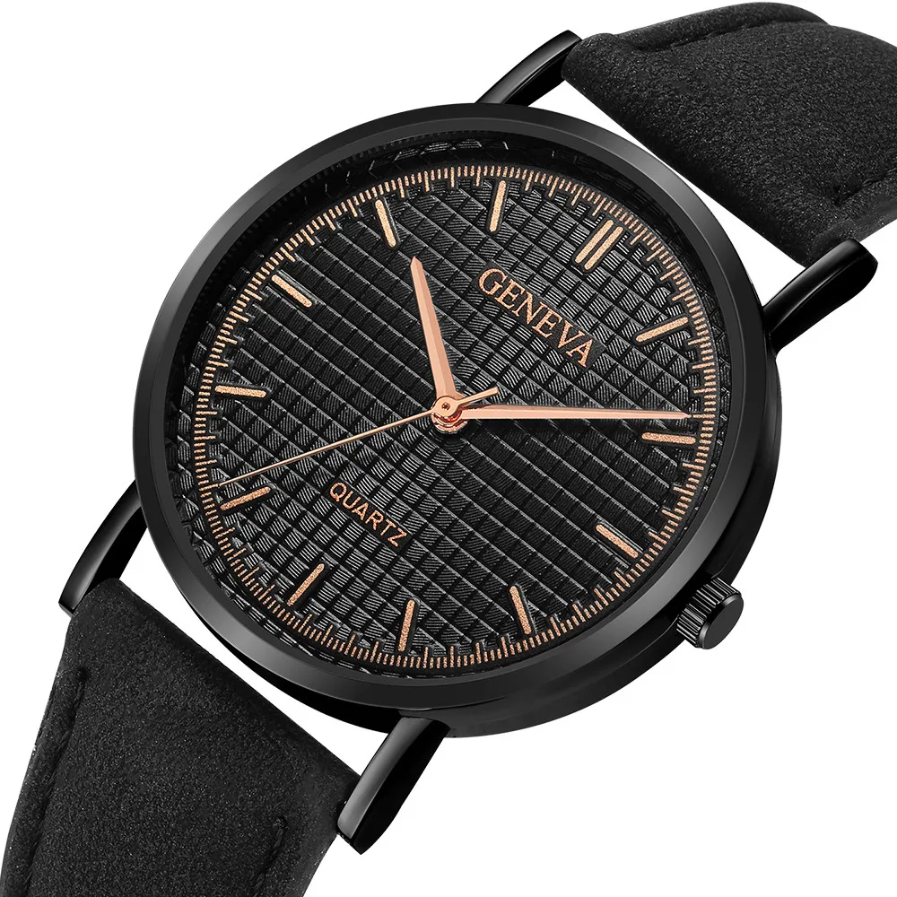 

high quality Mens Womens Antique Faux Leather Band Quartz Analog Dress Bracelet Wrist Watch Women Clock reloj mujer Elegant