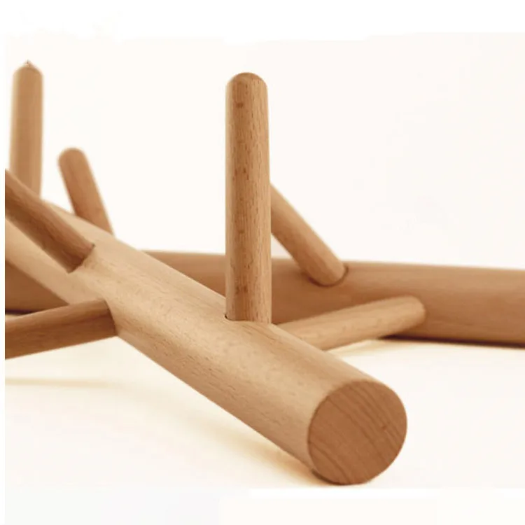 Буковые вешалки скандинавские минималистичные креативные деревянные настенные крючки для спальни гостиной украшения настенные вешалки для одежды