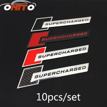 Автомобильный Стайлинг 10 шт алюминевый наддувом автомобилей эмблема наклейка на кузов автомобиля 3D наклейка для AUDI A1 A2 A3 A4 A5 A6 A7 A8 Q1 Q3 Q5 Q7