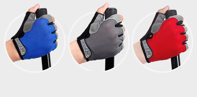 Summer menwomen fitness gloves gym weightlifting cycling yoga bodybuilding training thin breathable non-slip half finger gloves (4)