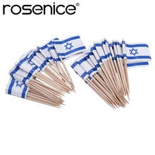 ROSENICE 100 шт. шпажки с флагами Флаг Израиля пищевые зубочистки вечерние аксессуар 3,5x2,5x6,5 см