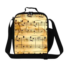 Dispalang musical note cooler bags patterns thermal lunch bags for men adults minecraft lunch bag children picnic food lunch box