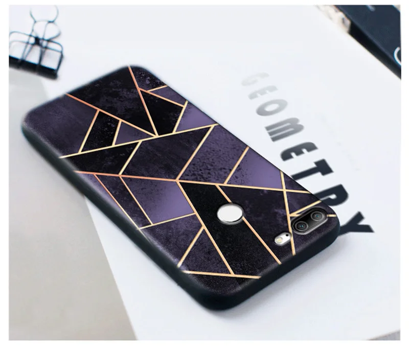 Geometric  silicone case honor 9 lite (2)
