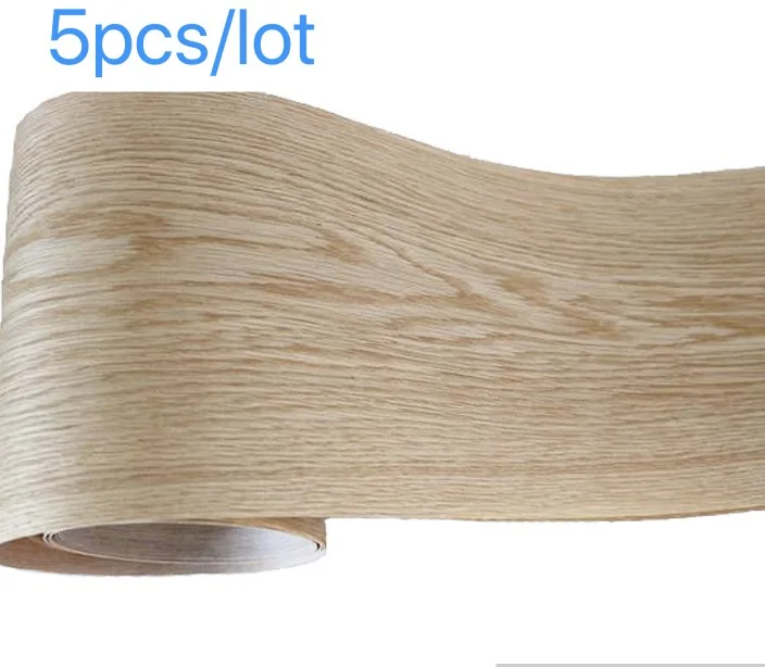 

5Pieces/Lot. L:2.5Meters Wide:150mm Thickness:0.2mm Natural White Oak Veneer Pattern Speaker Furniture Door