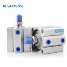 NBSANMINSE SDA80 With Magnet Compact Cylinder AirTAC Type Double Acting Cylinder Pneumatic Parts Air Cylinder komori machine spare parts ls40 water roller cylinder air cylinder