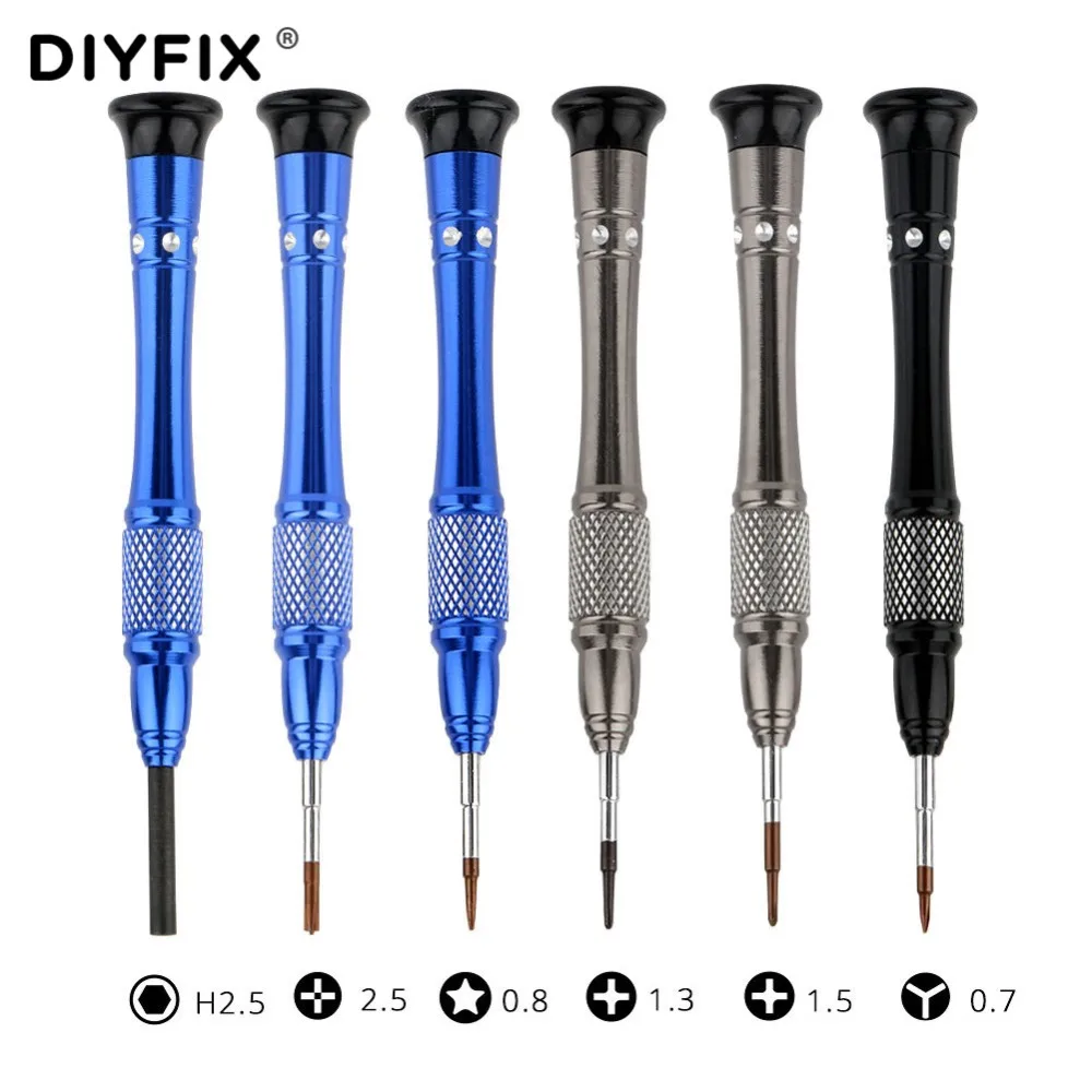 Набор прецизионных магнитных отверток DIYFIX 6 в 1 для iPhone 7 7Plus с Y образным