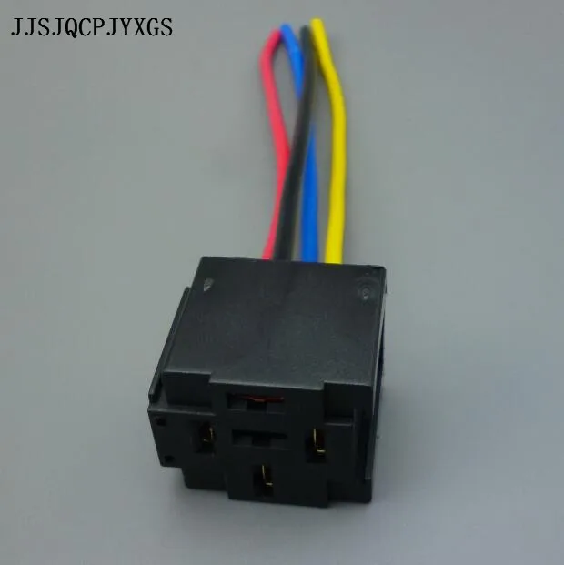 JJSJQCPJYXGS 12V 40A 80A 4 Pin 4P Automotive Harness High-quality Car Auto Relay Socket Wire | Автомобили и мотоциклы